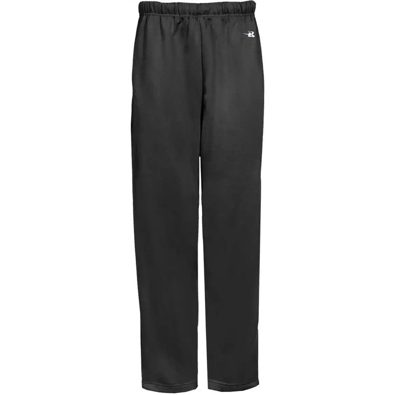 Badger Sport 2478 Perf. Youth Open Bottom Pant – Black