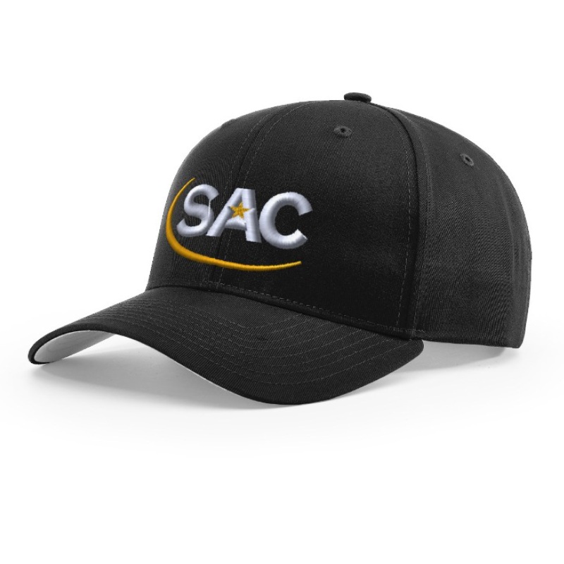 SAC Logo Baseball Umpire Hats|Flex Fit S/M (7 – 7 3/8)|Flex Fit L/XL (7 3/8 – 8)|6 7/8|7|7 1/8|7 1/4|7 3/8|7 1/2|7 5/8|7 3/4|4-Stitch Plate|6-Stitch Combo|8-Stitch Base
