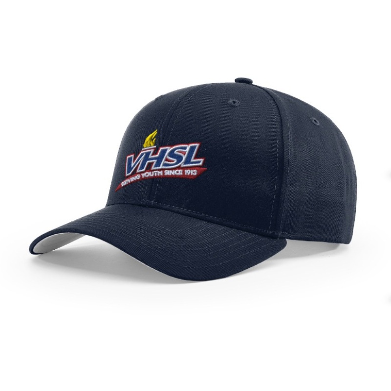 VHSL Logo Navy Umpire Hats|Flex Fit S/M (7 – 7 3/8)|Flex Fit L/XL (7 3/8 – 8)|6 3/4|6 7/8|7|7 1/8|7 1/4|7 3/8|7 1/2|7 5/8|7 3/4|7 7/8|4-Stitch Plate|6-Stitch Combo|8-Stitch Base