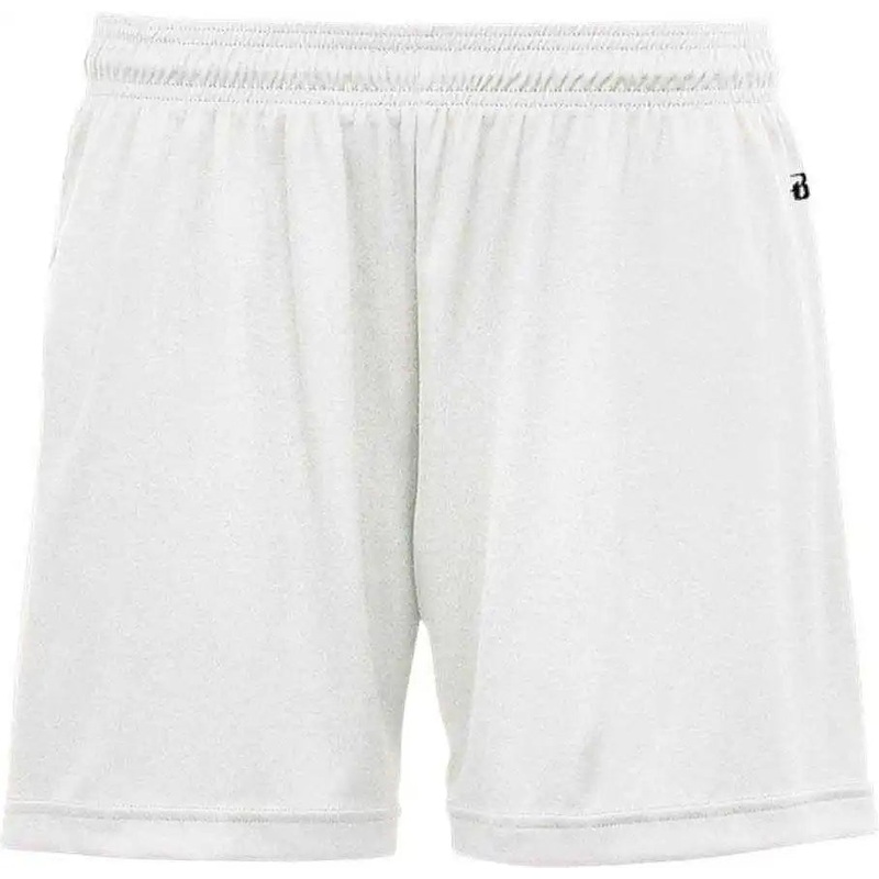 Badger Sport 4116 Ladies B-Core Short – White