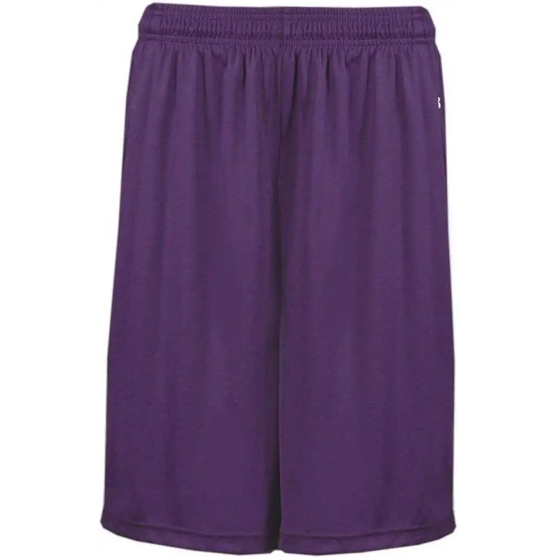Badger Sport 4119 B-Core Pocketed 10 Short – Purple