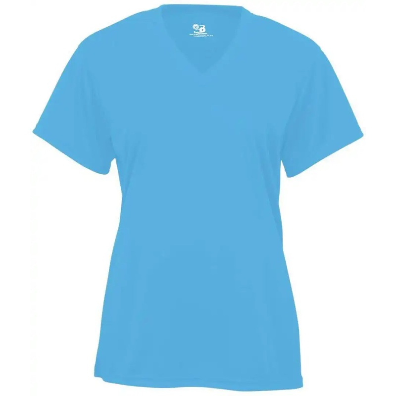 Badger Sport 4162 B-Core Ladies S/S V-Neck Tee – Columbia Blue