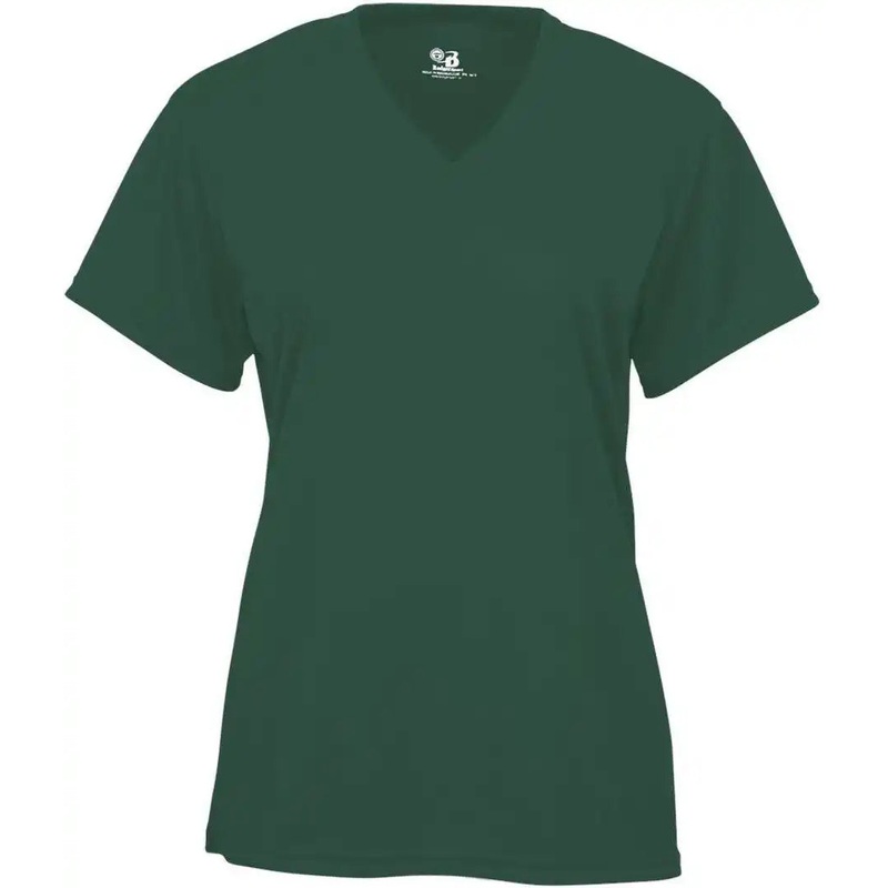 Badger Sport 4162 B-Core Ladies S/S V-Neck Tee – Forest