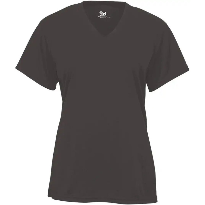 Badger Sport 4162 B-Core Ladies S/S V-Neck Tee – Graphite