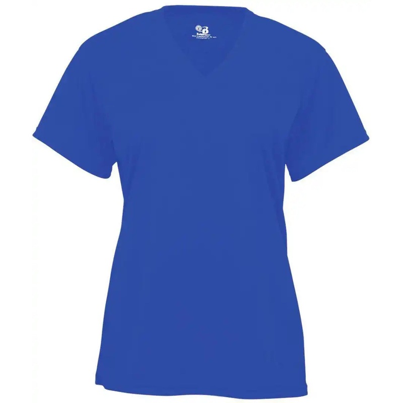 Badger Sport 4162 B-Core Ladies S/S V-Neck Tee – Royal