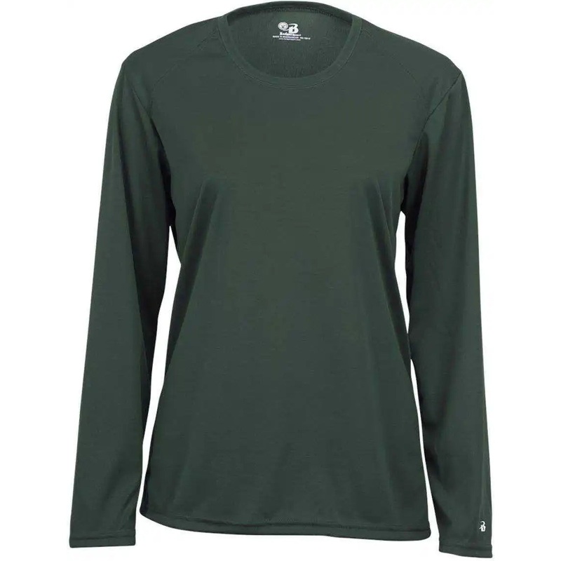 Badger Sport 4164 Ladies B-Core Long Sleeve Tee – Forest