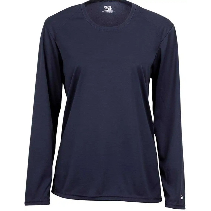 Badger Sport 4164 Ladies B-Core Long Sleeve Tee – Navy
