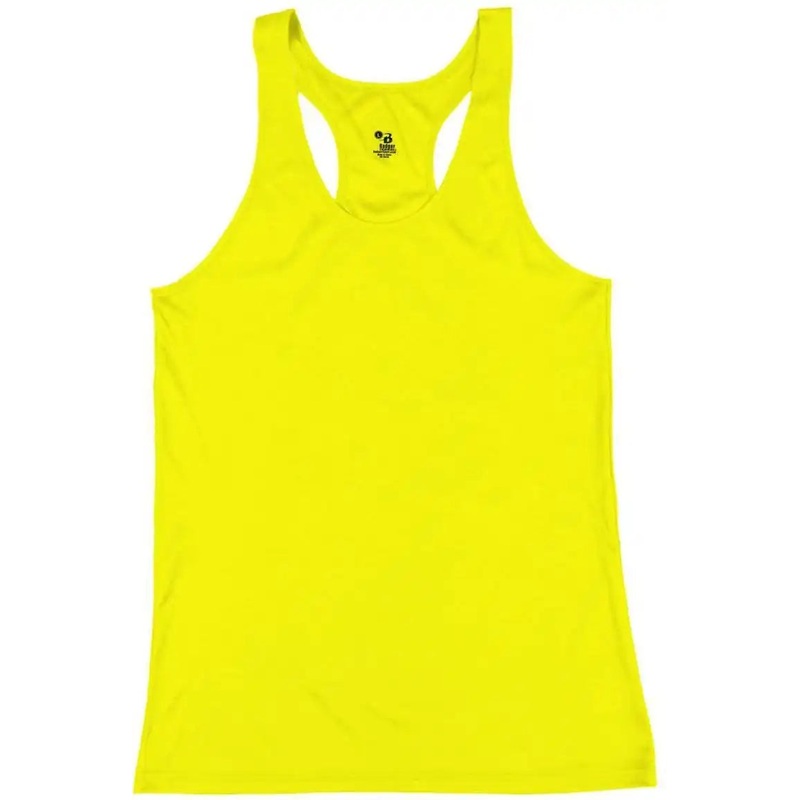 Badger Sport 4166 B-Core Ladies Racerback Tank – Safety Yellow Green