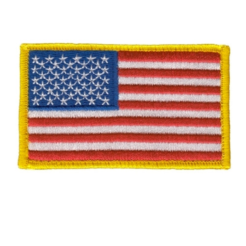 Apply Gold Trim Flag to Left Sleeve