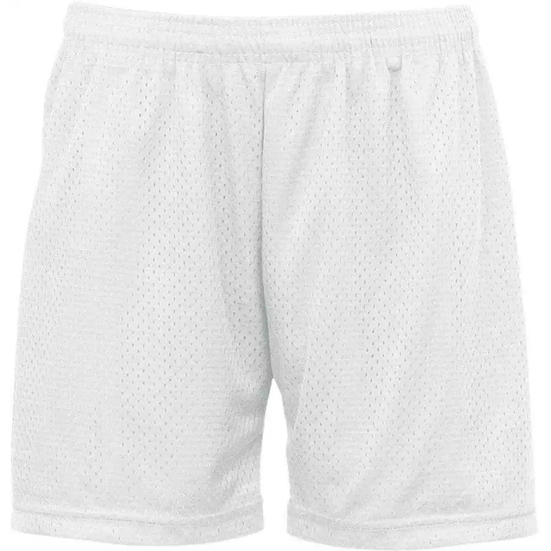 Badger Sport 7216 Ladies Mesh/Tricot Short – White