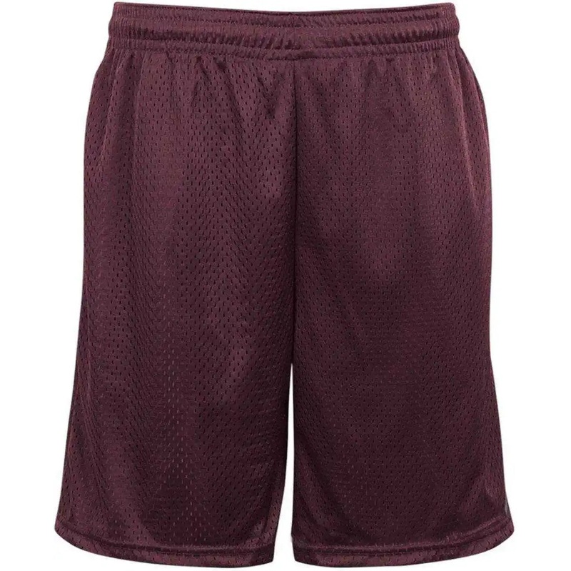 Badger Sport 7219 Pocketed Mesh Short – Maroon