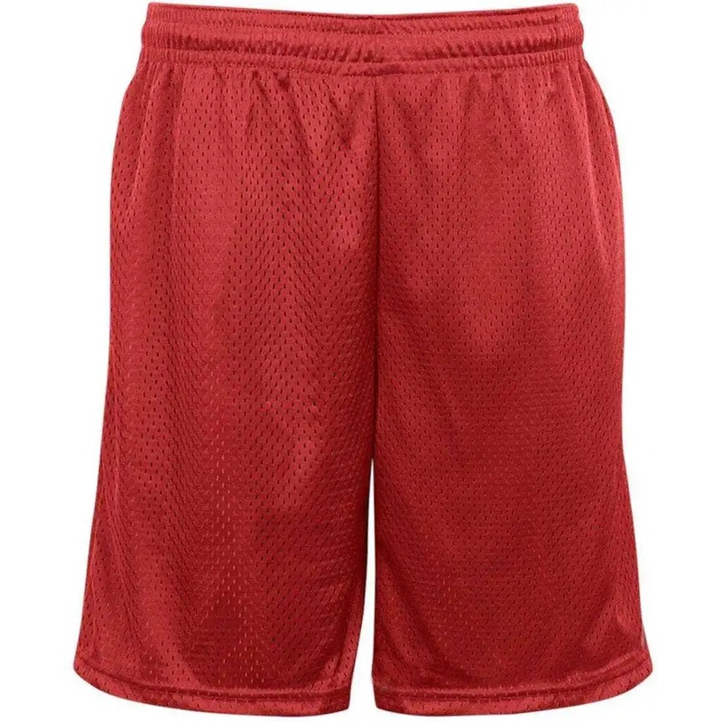 Badger Sport 7219 Pocketed Mesh Short – Red