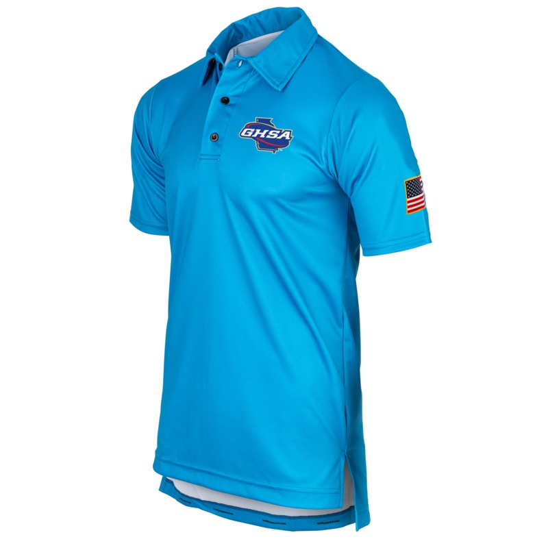 Georgia GHSA Logo Men’s Blue Volleyball Shirts