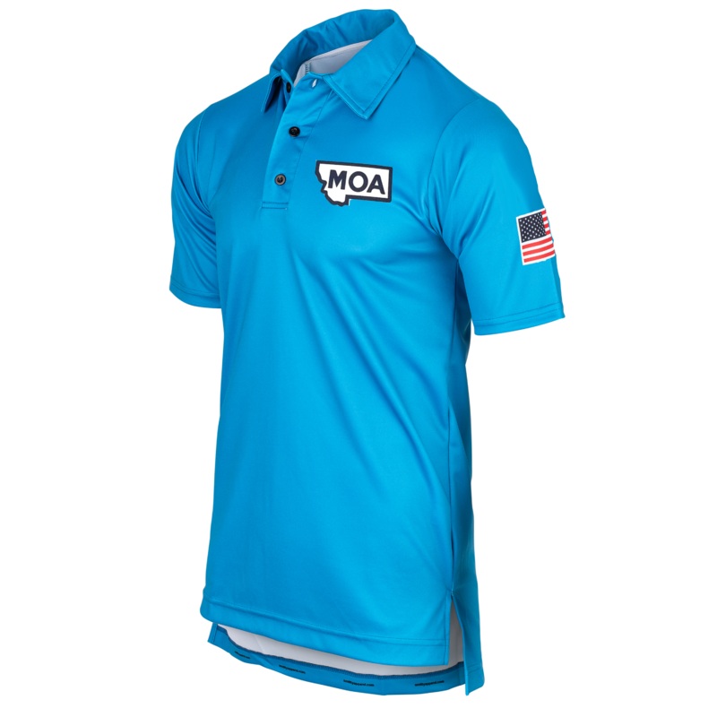 Montana MOA Logo Bright Blue Men’s Volleyball Shirts
