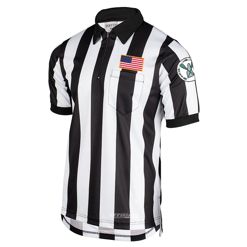 NHLOA Dye Sublimated Logo 2 Stripe Short Sleeve Lacrosse Shirts