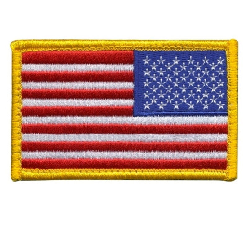 Apply Gold Trim Flag to Right Sleeve