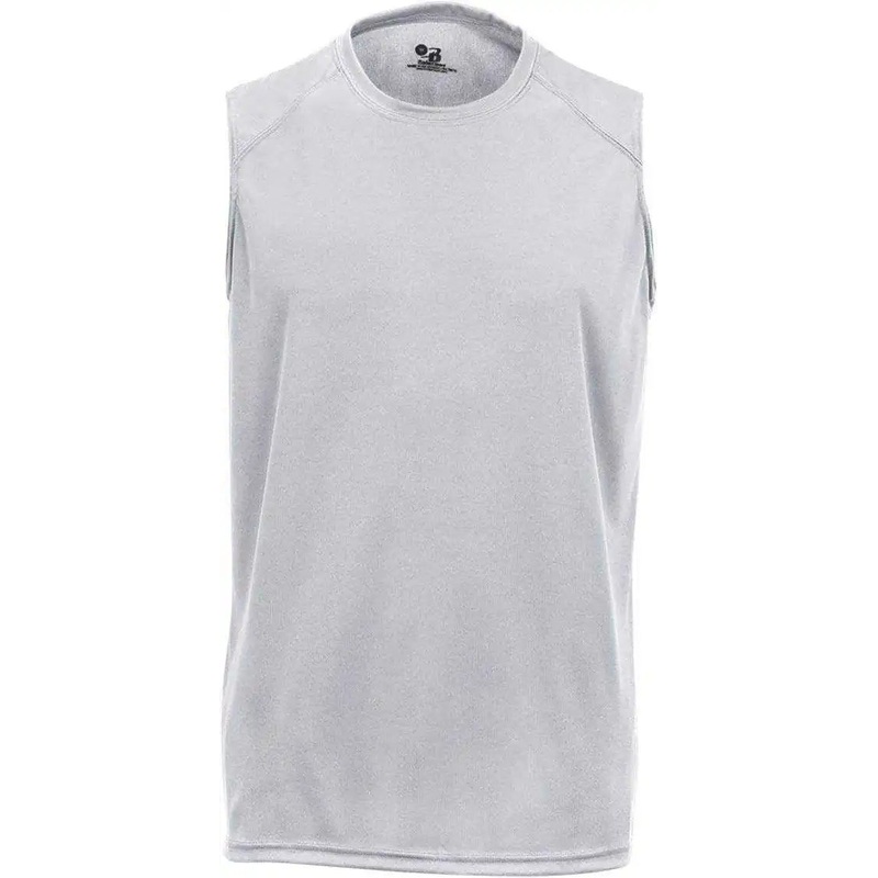 Badger Sport 4130 B-Core Sleeveless Tee – Light Gray