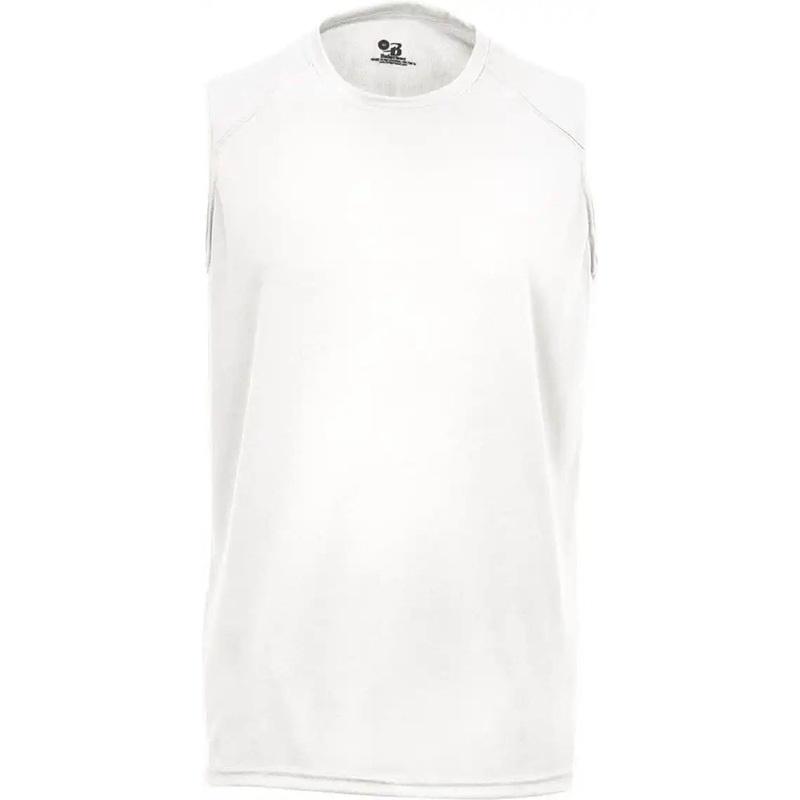 Badger Sport 4130 B-Core Sleeveless Tee – White