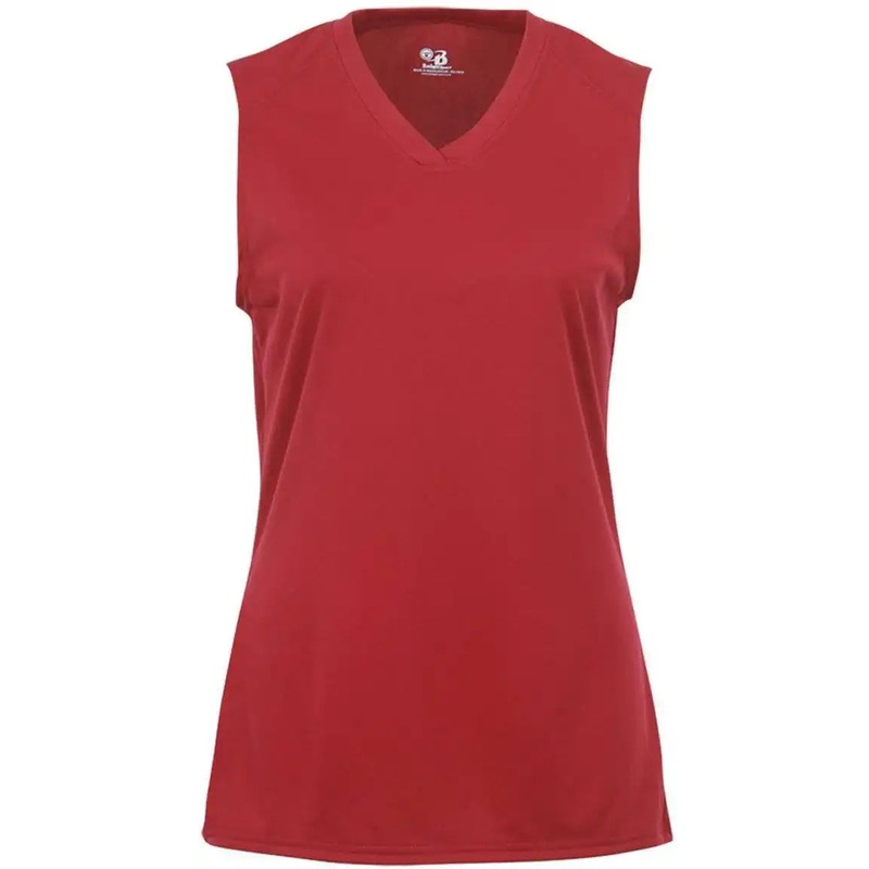Badger Sport 4163 Ladies B-Core Sleeveless Tee – Red