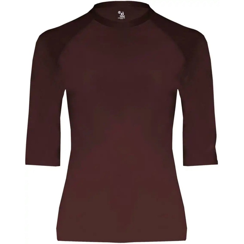 Badger Sport 4627 Pro-Comprssion Half Sleeve Crew – Maroon