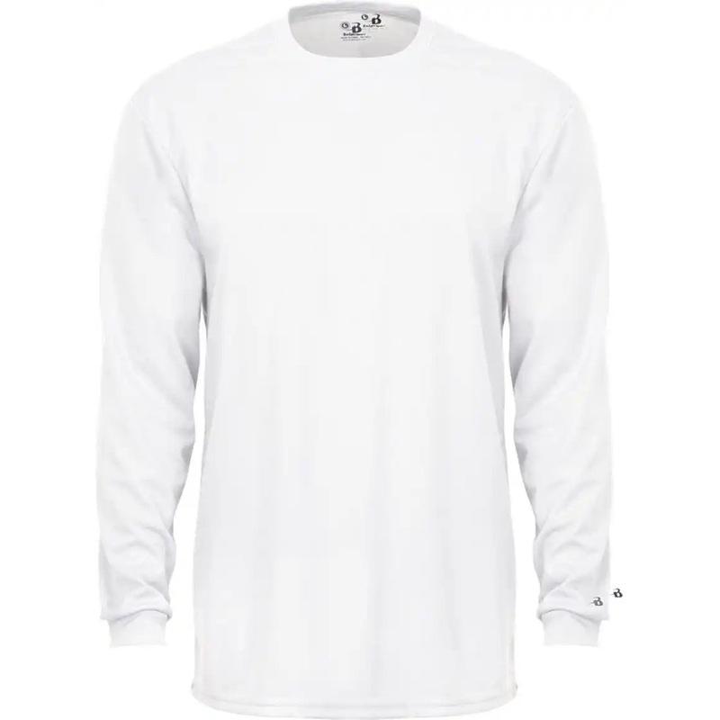 Badger Sport 4804 B-Tech Long Sleeve Tee – White