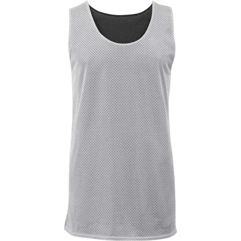 Badger Sport 8529 Mesh Reversible Tank – Light Gray Black