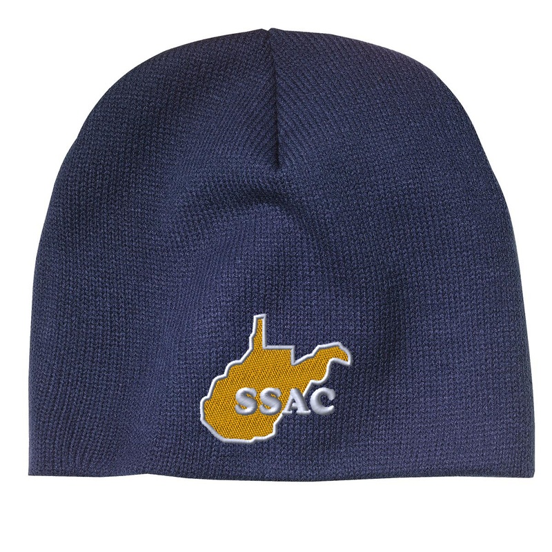 WVSSAC Logo Navy Fleece Lined Beanie Cap