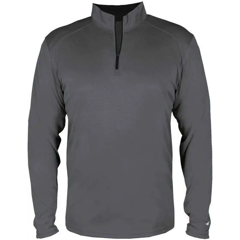 Badger Sport 2102 B-core Youth 1/4 Zip – Graphite Black