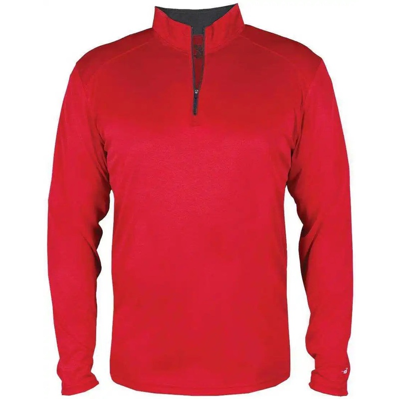 Badger Sport 2102 B-core Youth 1/4 Zip – Red Graphite