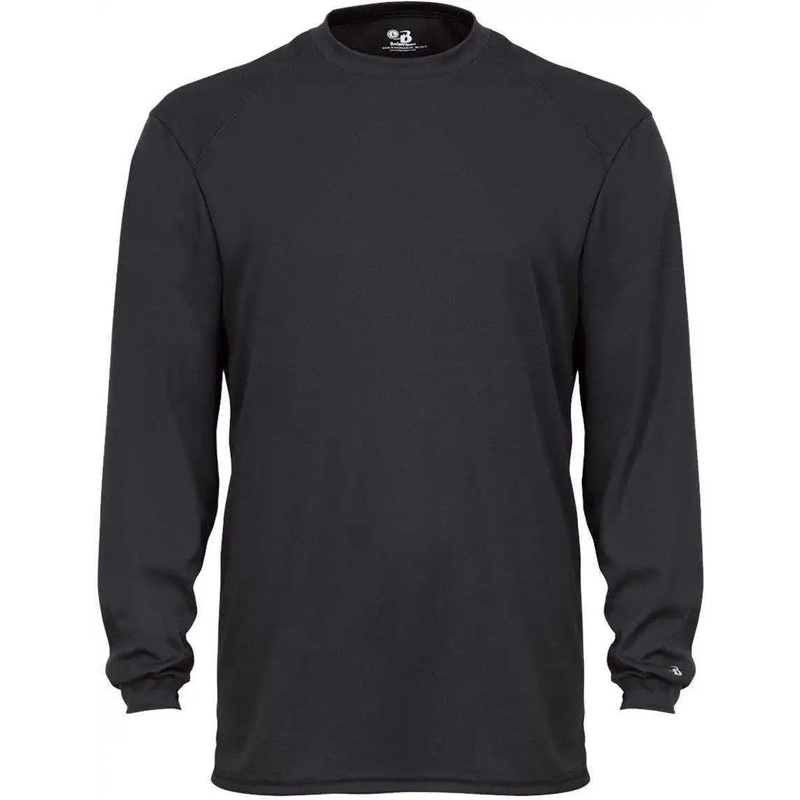 Badger Sport 2104 Youth B-Core Long Sleeve Tee – Black