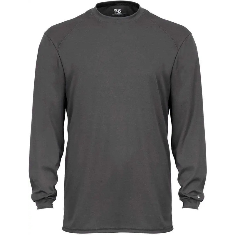 Badger Sport 2104 Youth B-Core Long Sleeve Tee – Dark Gray