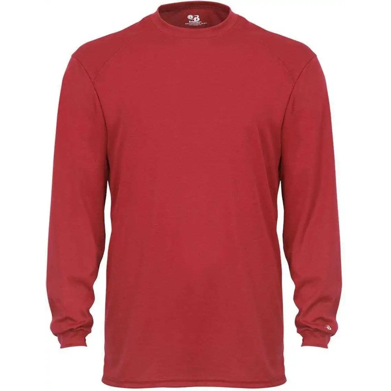 Badger Sport 2104 Youth B-Core Long Sleeve Tee – Red