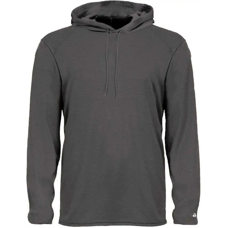 Badger Sport 2105 B-Core Long Sleeve Youth Hoodie Tee – Graphite