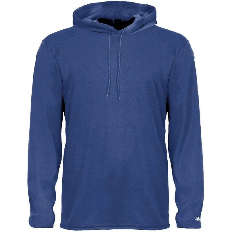 Badger Sport 2105 B-Core Long Sleeve Youth Hoodie Tee – Royal