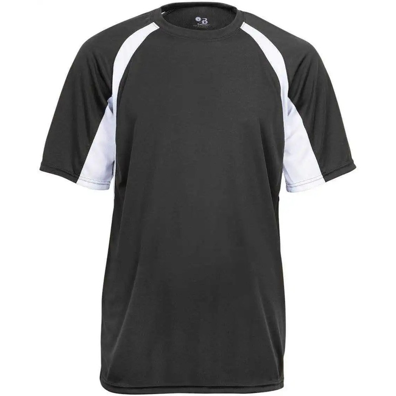 Badger Sport 2144 Youth Hook Tee – Graphite White