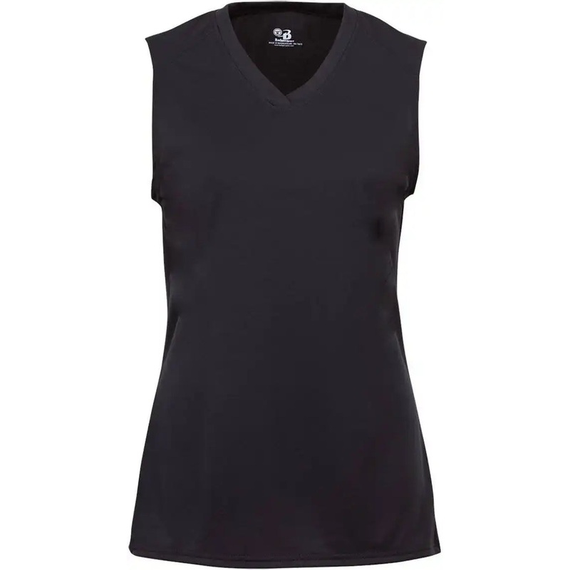 Badger Sport 2163 B-Core Girls Sleeveless Tee – Black