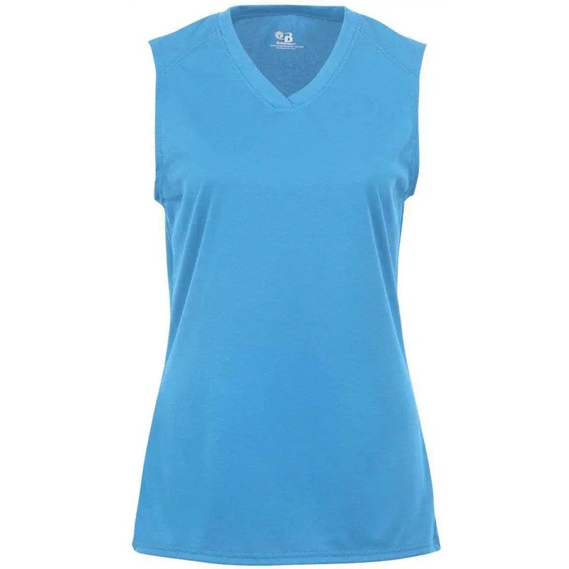 Badger Sport 2163 B-Core Girls Sleeveless Tee – Columbia Blue