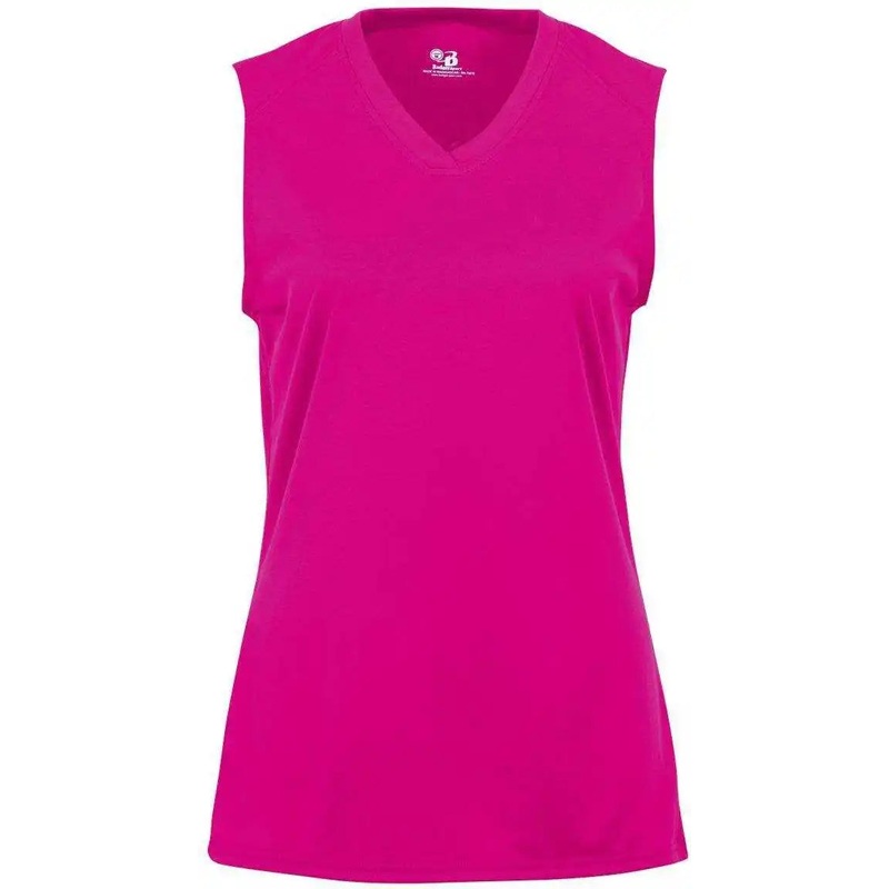 Badger Sport 2163 B-Core Girls Sleeveless Tee – Hot Pink