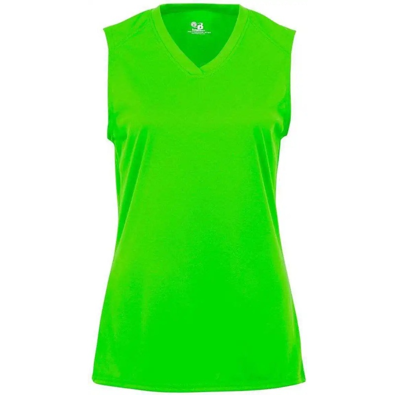 Badger Sport 2163 B-Core Girls Sleeveless Tee – Lime