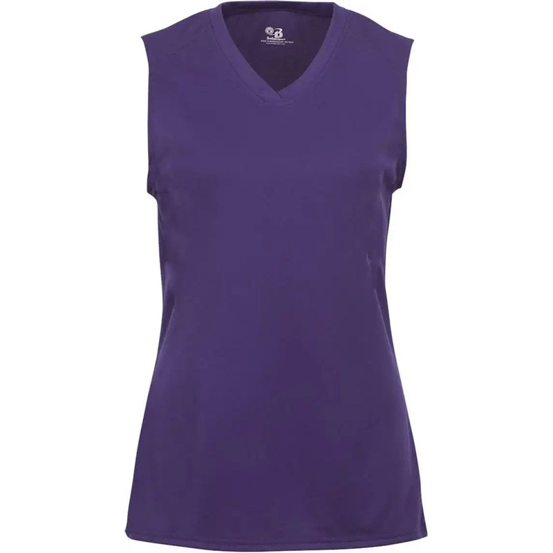 Badger Sport 2163 B-Core Girls Sleeveless Tee – Purple