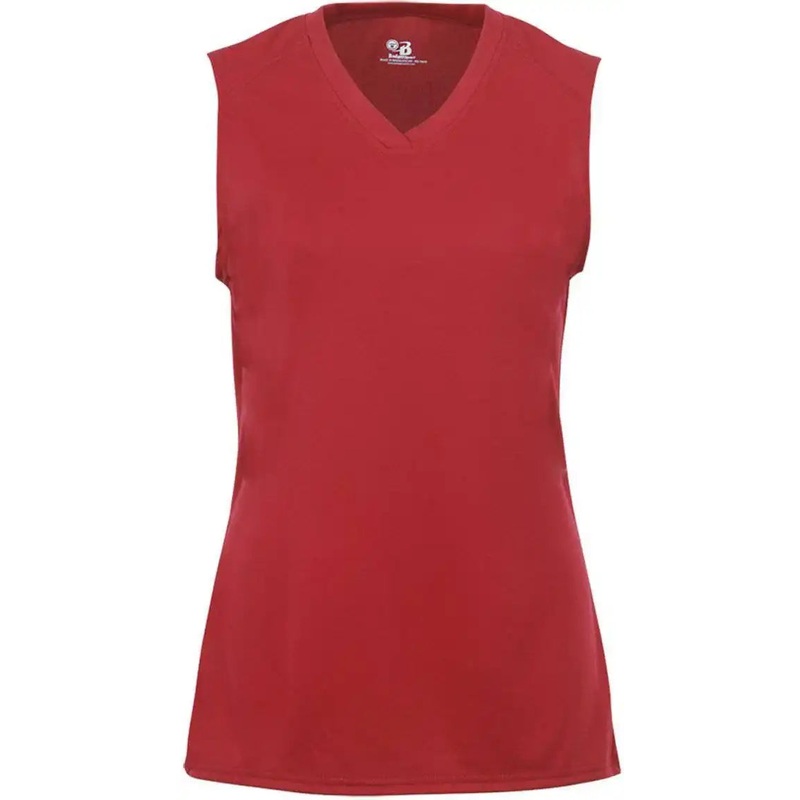 Badger Sport 2163 B-Core Girls Sleeveless Tee – Red