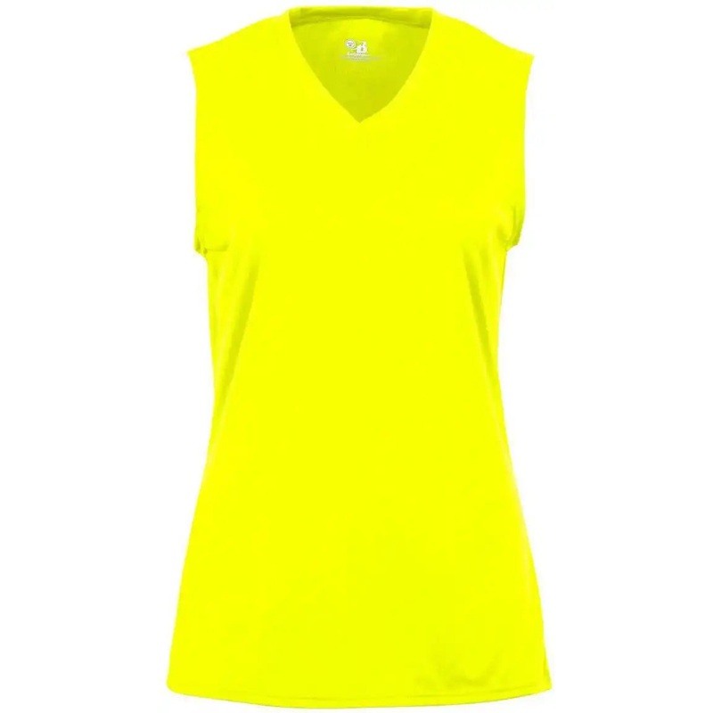 Badger Sport 2163 B-Core Girls Sleeveless Tee – Yellow Green