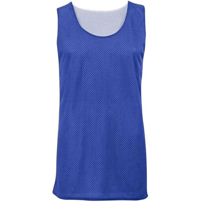 Badger Sport 2529 Youth Mesh Reversible Tank – Royal White