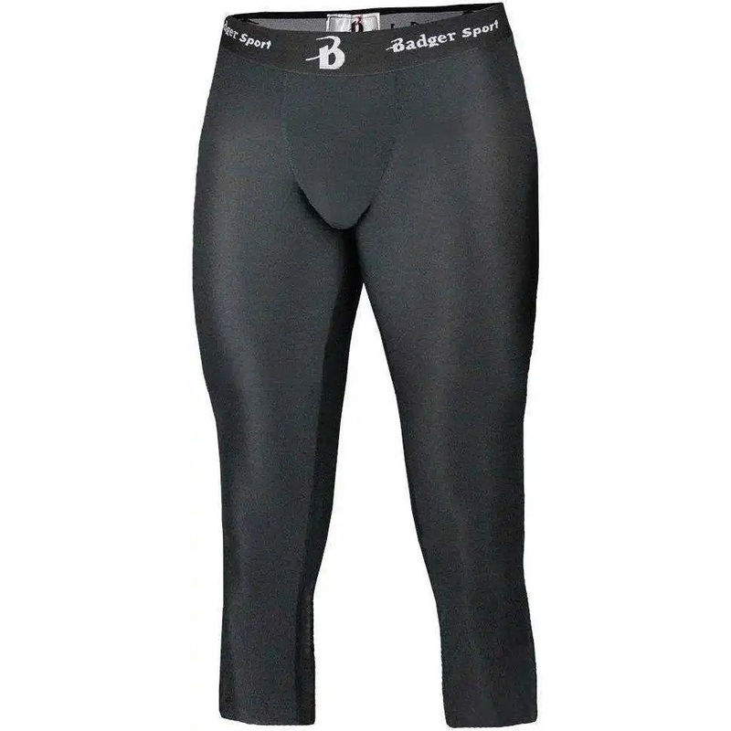 Badger Sport 2611 Calf Length Youth Compression Tight – Black