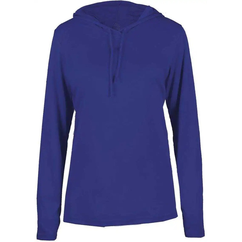 Badger Sport 4165 B-Core Long Sleeve Ladies Hoodie Tee – Royal