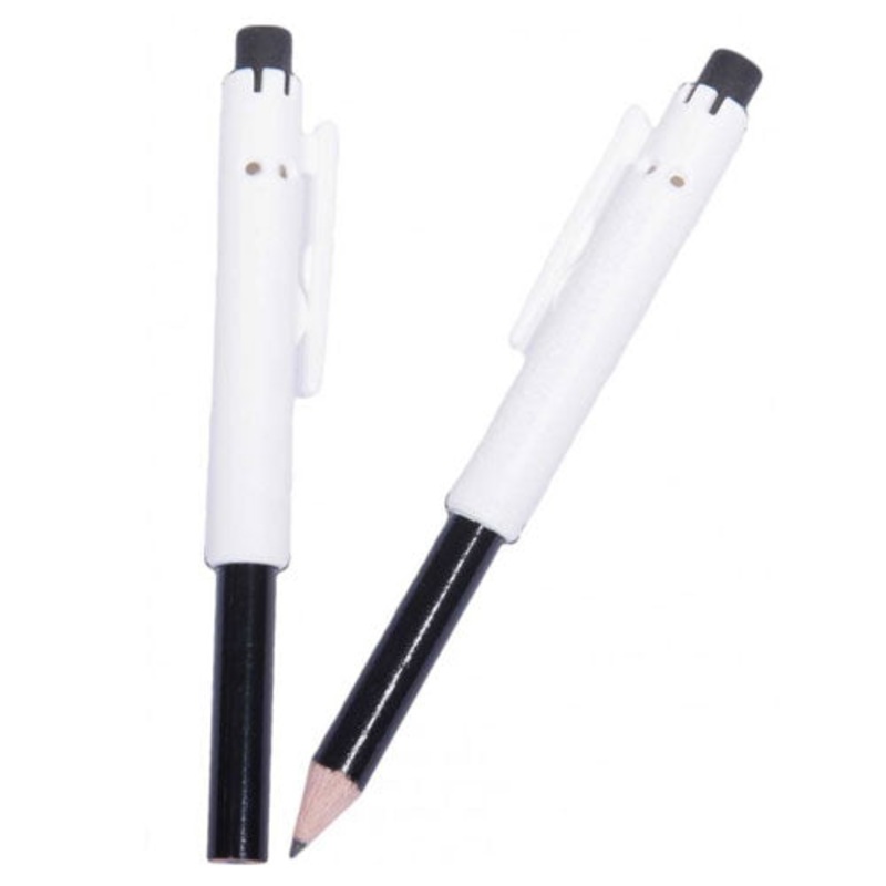 Mini Pencil with Plastic Shield and Clip (Bulk 12 Pencils)