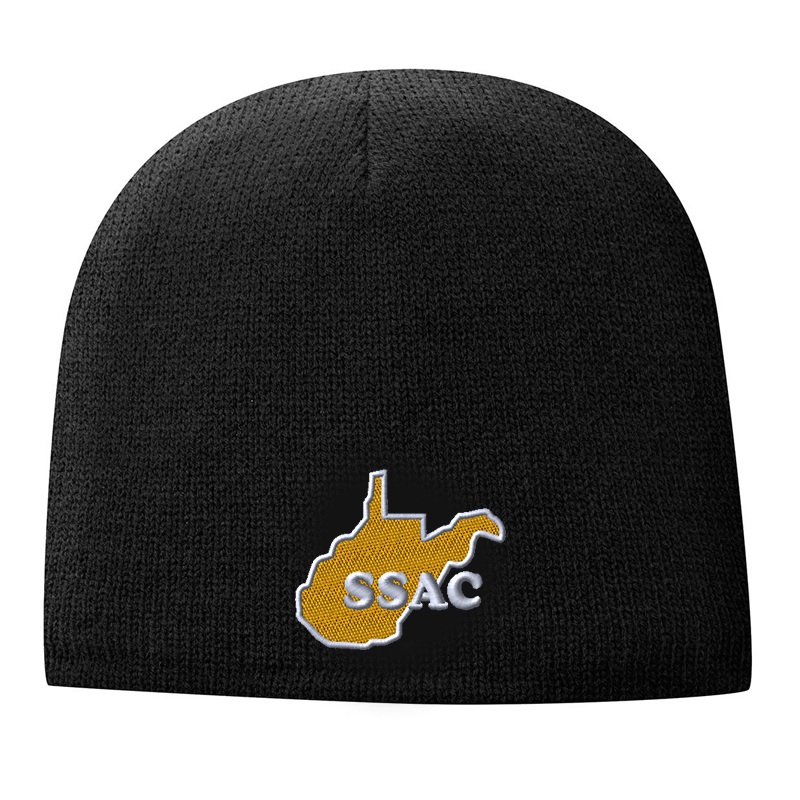 WVSSAC Logo Black Fleece Lined Beanie Cap