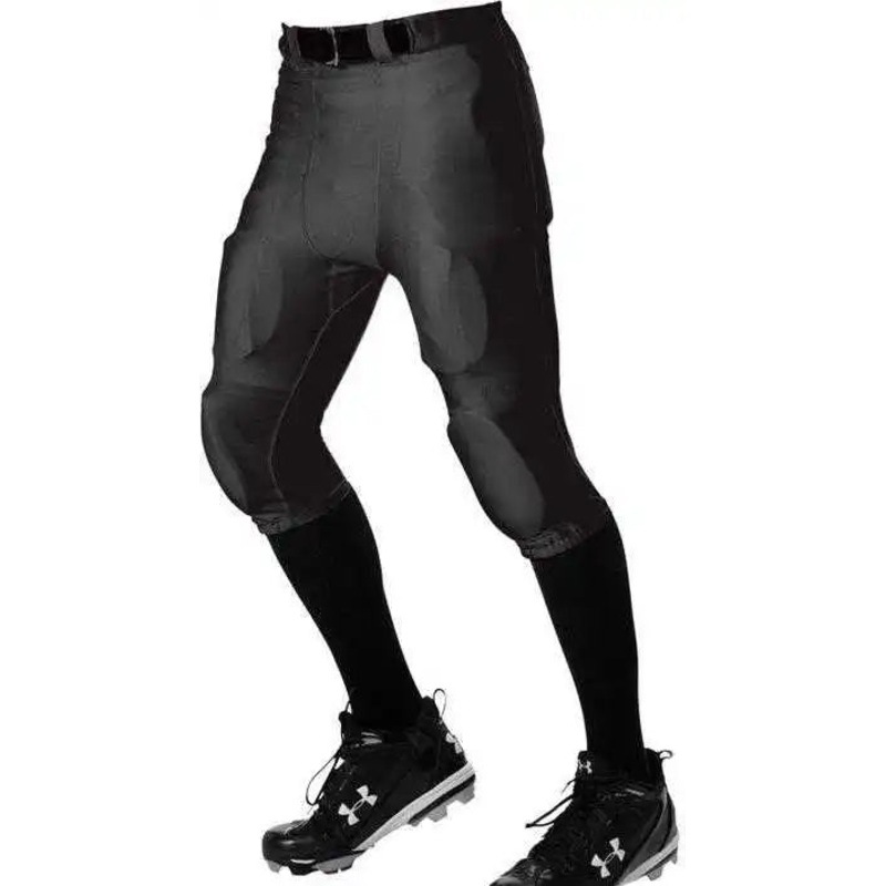 Alleson Athletic 675NF Adult No Fly Football Pant with Slotted Waist (Pads Not Included) – Black