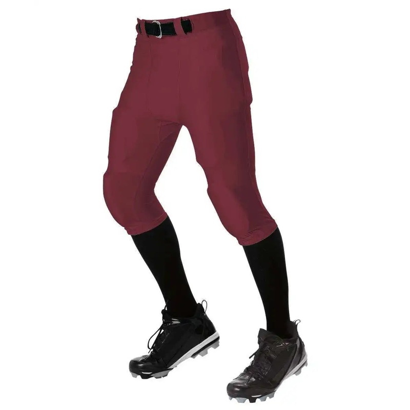 Alleson Athletic 675NF Adult No Fly Football Pant with Slotted Waist (Pads Not Included) – Cardinal