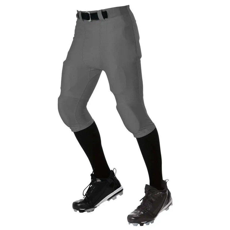Alleson Athletic 675NF Adult No Fly Football Pant with Slotted Waist (Pads Not Included) – Charcoal